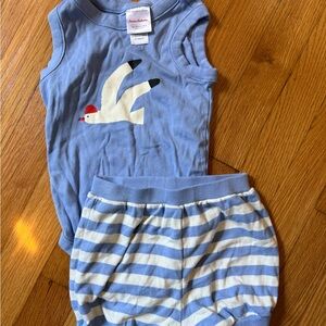 Hanna Andersson Baby Sleeveless Bodysuit & Bloomers Set